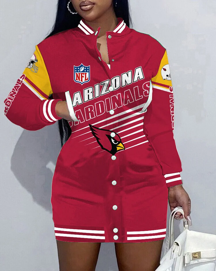 Arizona Cardinals
Limited Edition Button Down Long Sleeve Jacket Dress