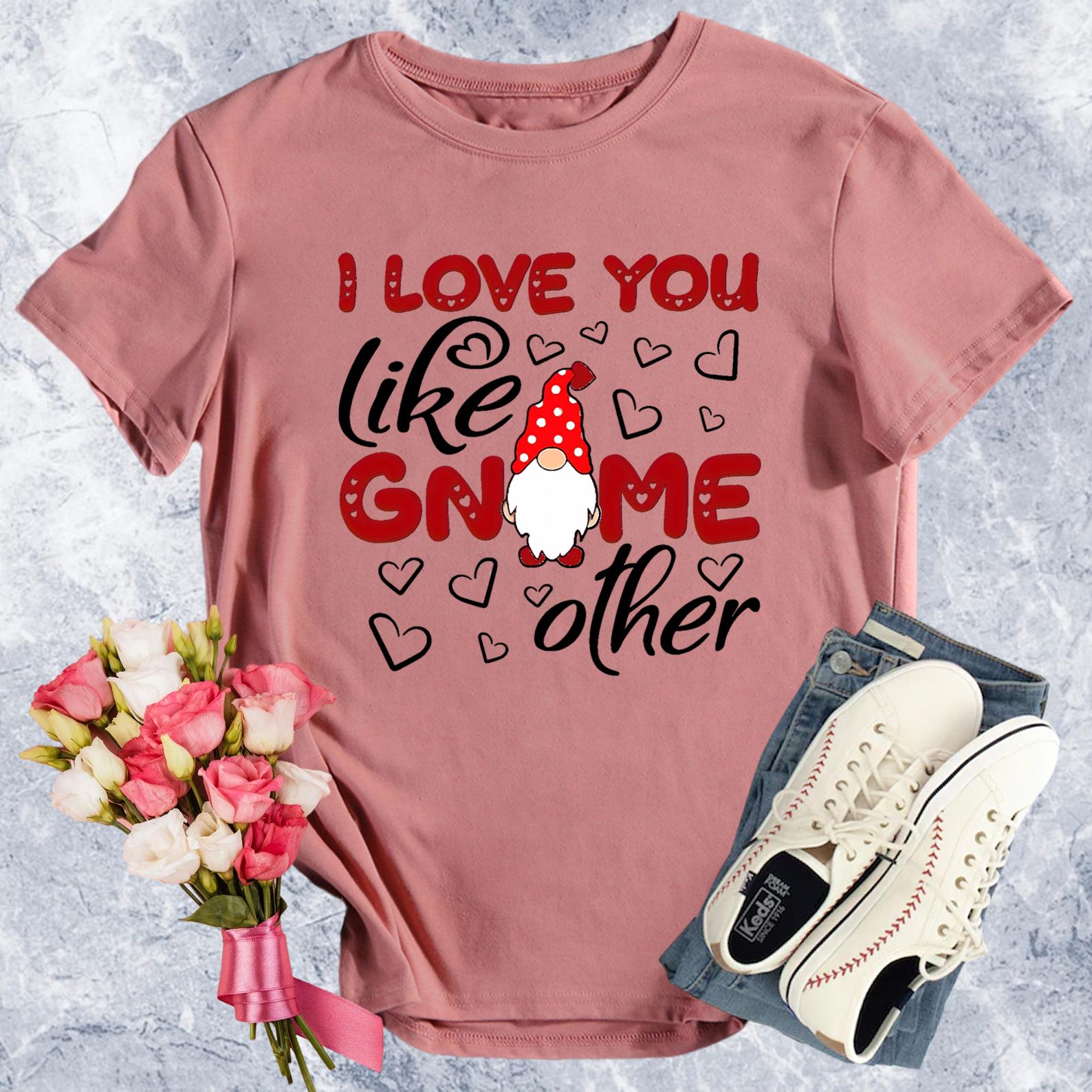 i love like gnome other Round Neck T-shirt-0023053-Guru-buzz