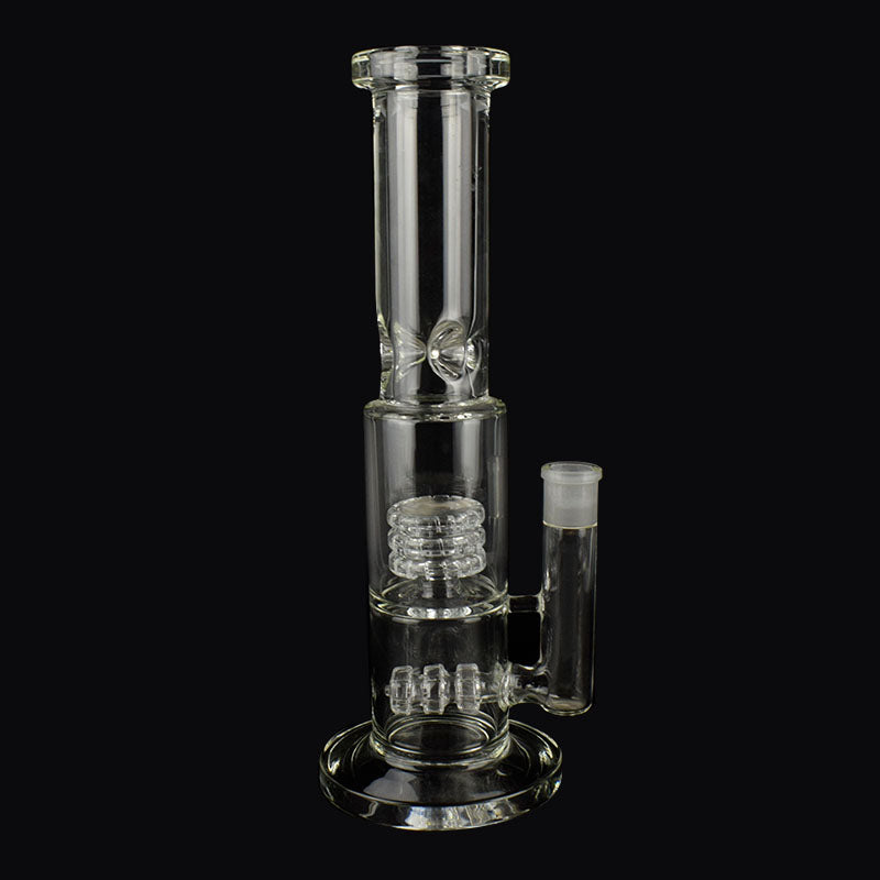 NEW Twin Cage Junior Glass Bongs Water Pipe 13.5" Tall 5mm Thickness