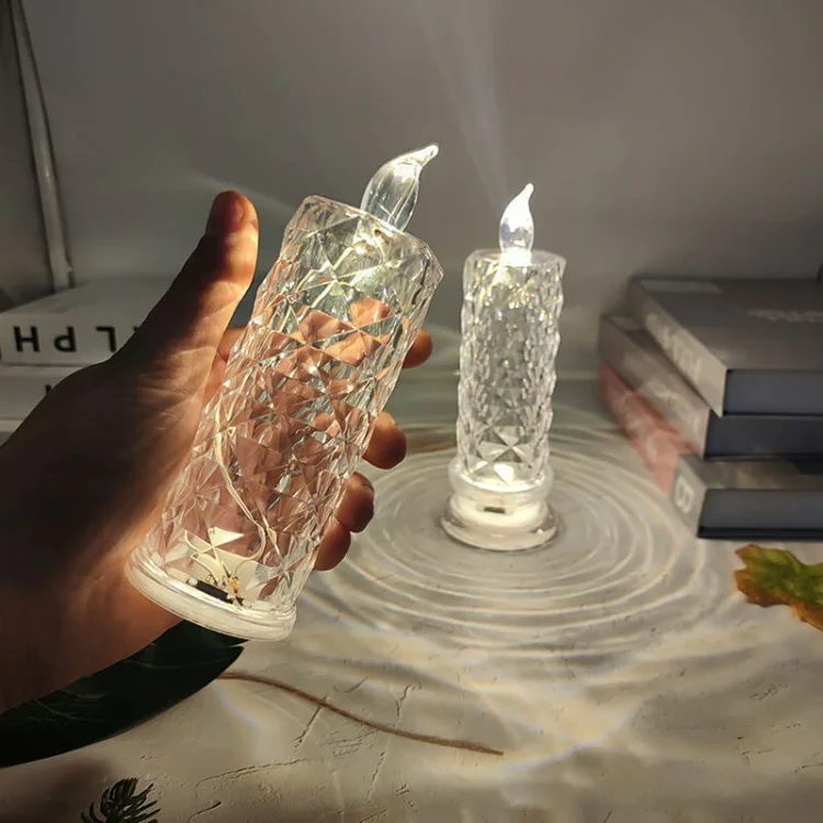 Creative LED Rose Crystal Candle Light - Create a Romantic Atmosphere