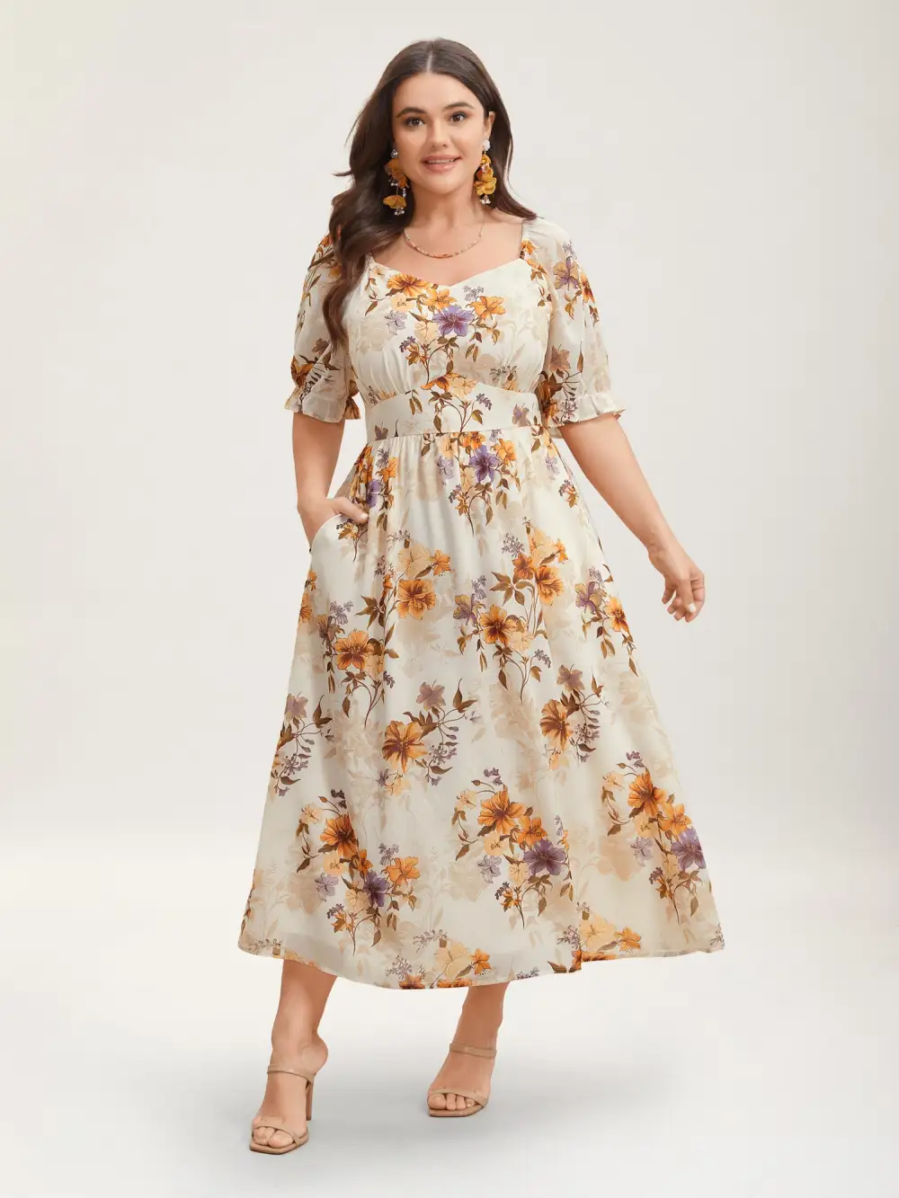 Cinched Waist Maxi Dress main image 1