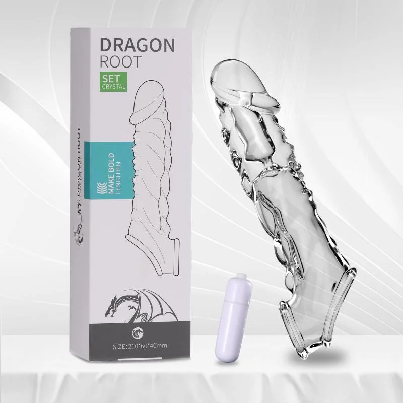Dragon Root Vibration Penis Sleeve - Rose Toy