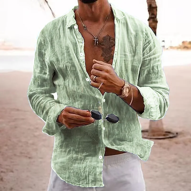 Regular Fitted Linen Shirt-inspireuse