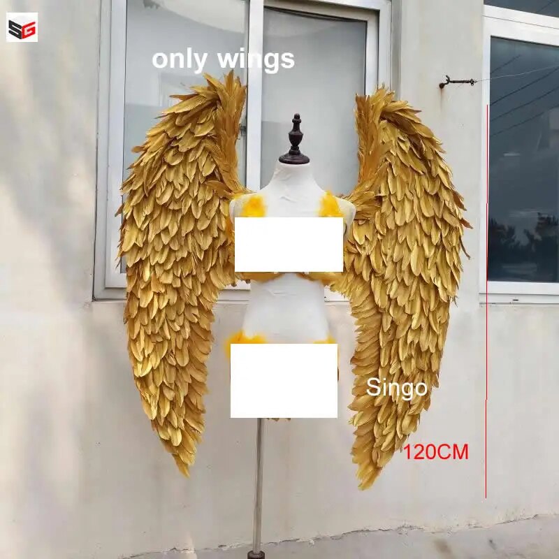 VCSHOES Halloween Party Costumes Devil Angel Wings White Black Gold Gray Home Decor Props