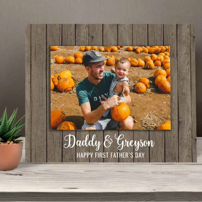 Custom Photo Frame Gifts for Father "Happy First Father's Day-2021"