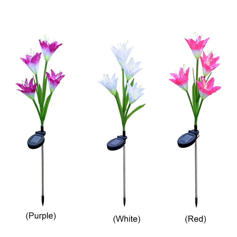 4 Head Lily Flower Solar Light Colorful LED Lawn Lamp Outdoor Night Light, White, 501 Original
4 Head Lily Flower Solar Light Colorful LED Lawn Lamp Outdoor Night Light, White, 501 Original