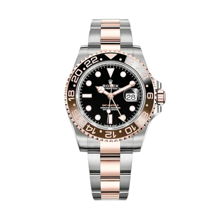 Rolex GMT-Master II Root Beer Two Tone Black Dial Ref 126711chnr-0002