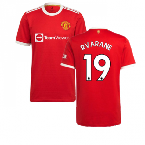 Manchester United Raphael Varane 19 Home Shirt Kit 2021-2022