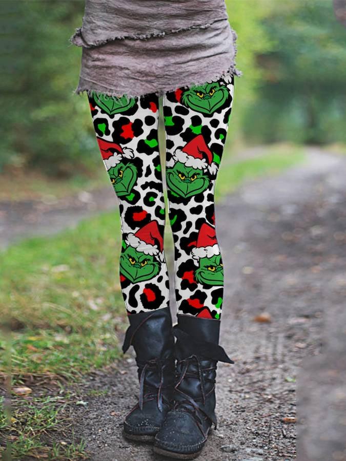 womensmerrygrinchmasgrinchleopardprintleggings