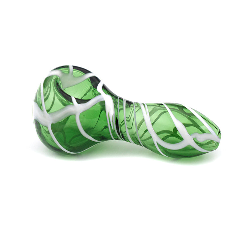 2.9" glass small pipe tobacco pipe with green color