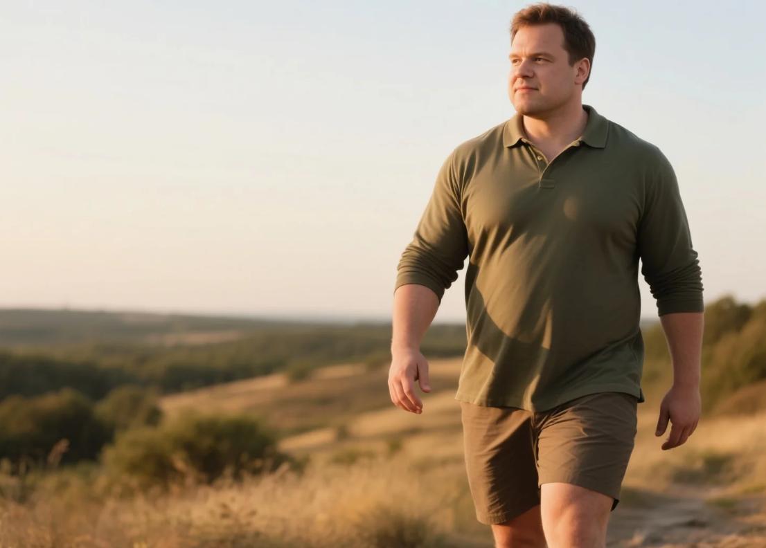 A big men in his polo short set