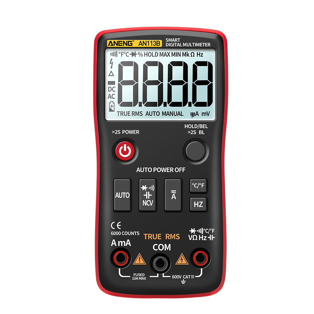 ANENG AN113B 6000 Counts Digital Multimeter True RMS LCD Portable Voltmeter, 501 Original
ANENG AN113B 6000 Counts Digital Multimeter True RMS LCD Portable Voltmeter, 501 Original