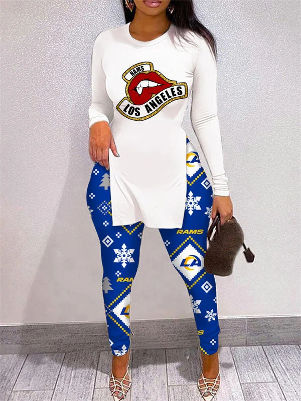 Los Angeles Rams
Limited Edition High Slit Shirts And Leggings Two-Piece Suits