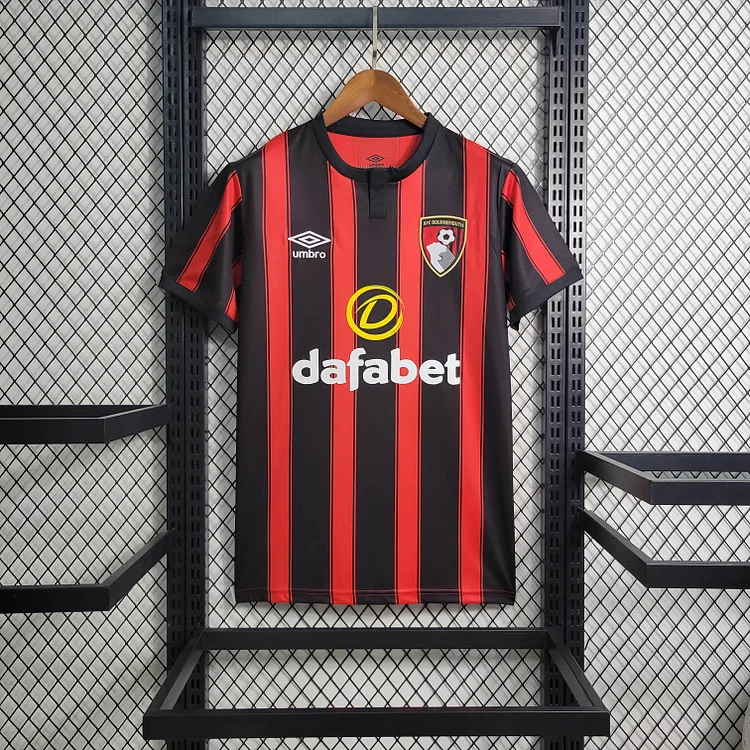 AFC Bournemouth Home Shirt Top Kit 2023-2024 - Red/Black