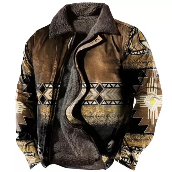 Men's casual thickened loose fashion pocket zipper jacket