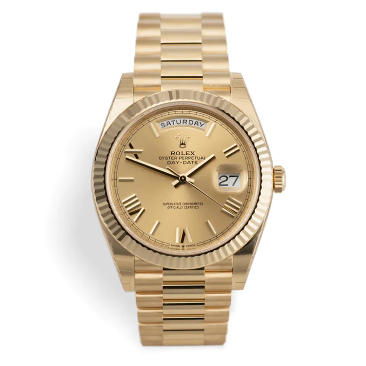 Rolex 228238 Day-Date 40mm President 18K Gold and Silver Roman Dial