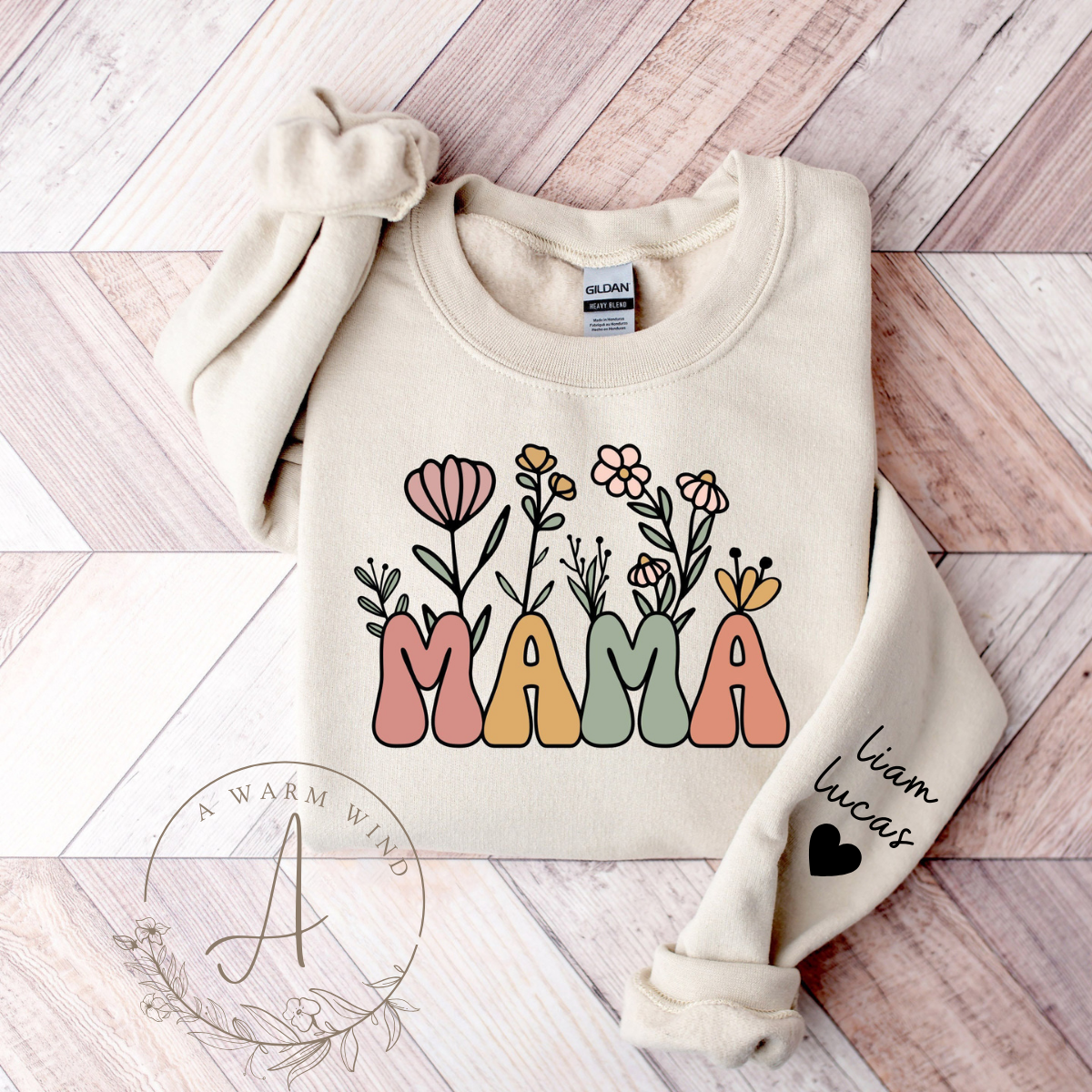 ★AMOUPRE ★ CHICKWEED FLOWER SWEATSHIRT Wildflowers Sweatshirt, Floral Sweatshirt for Women, Flower