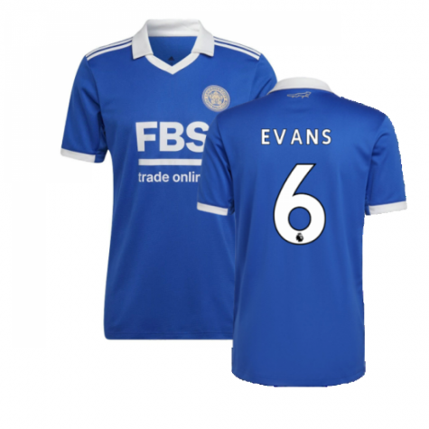 Leicester City Jonny Evans 6 Home Shirt Kit 2022-2023