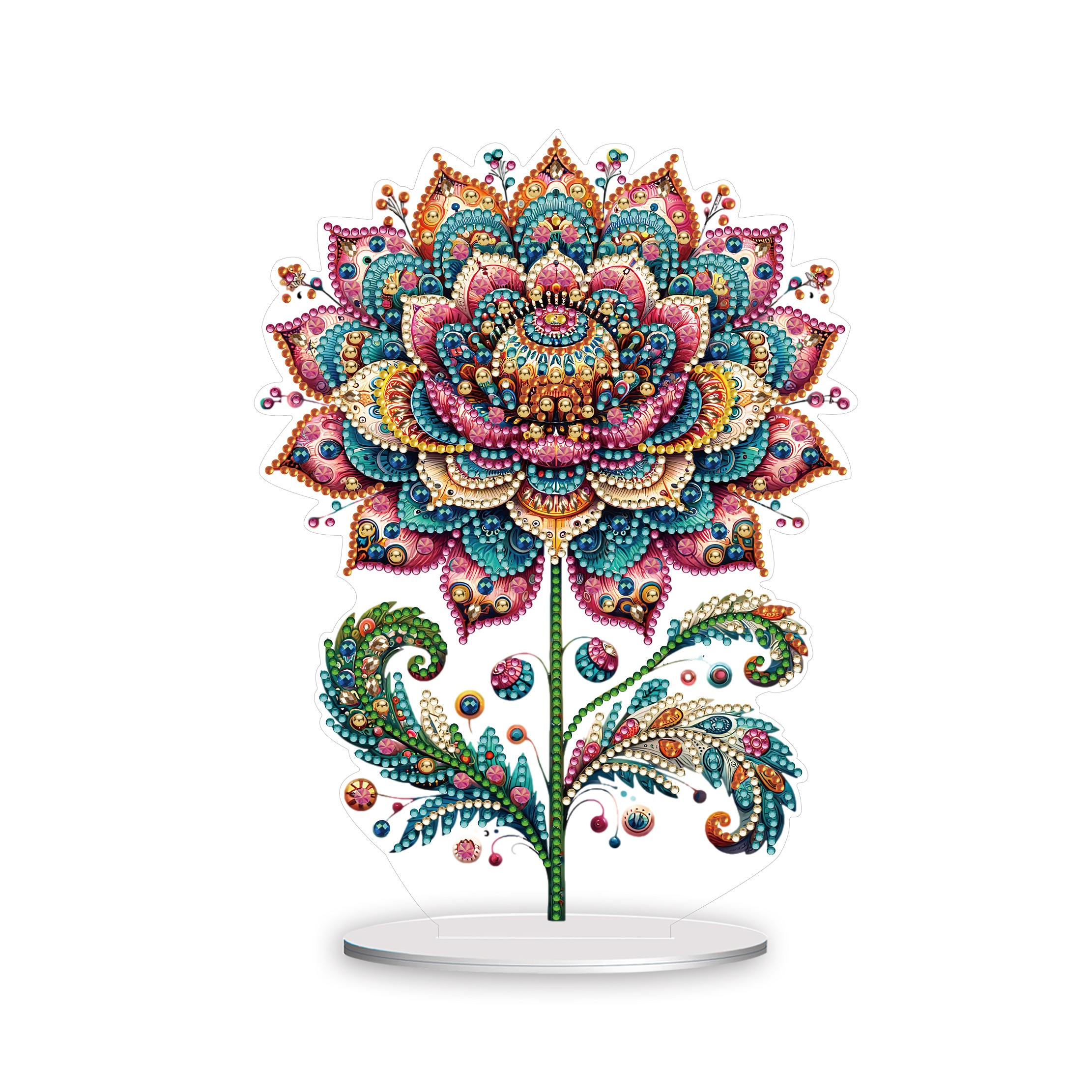 5D DIY Special Shape Diamond Painting Desk Ornament Flower Decor Kit