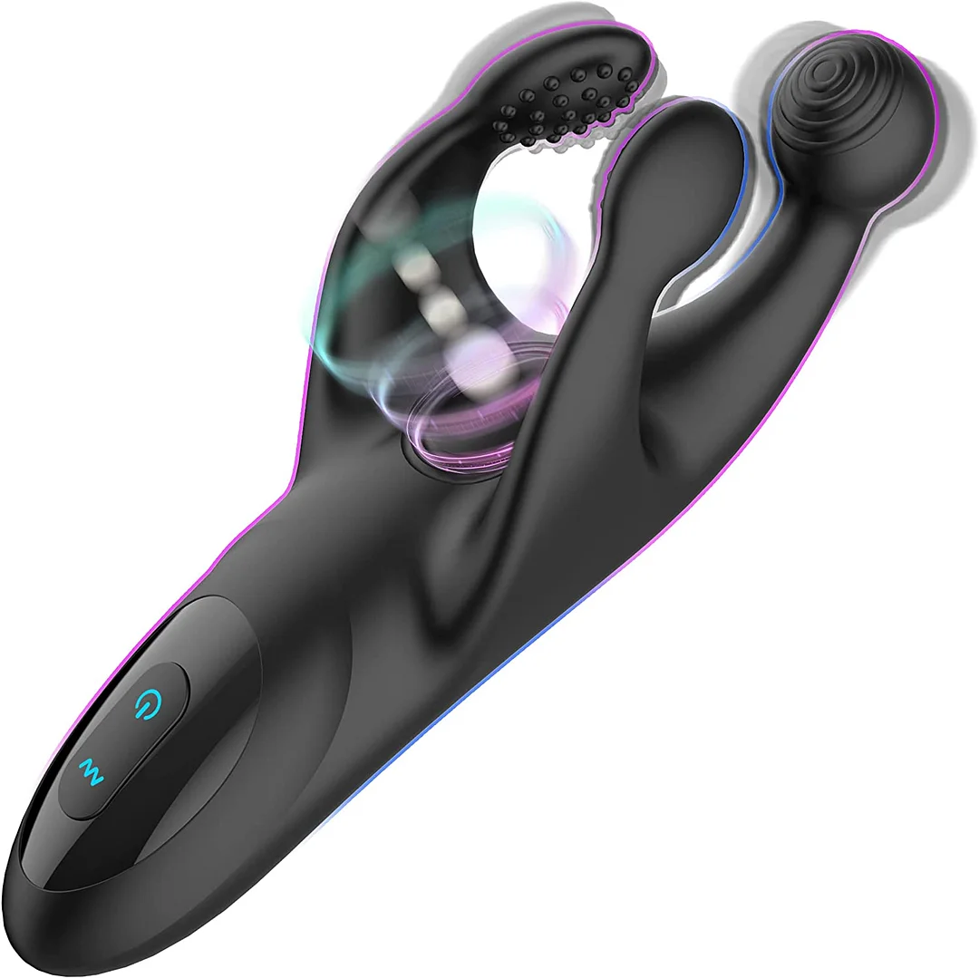 2-in-1 Tapping & Vibrating Male Glans Trainer