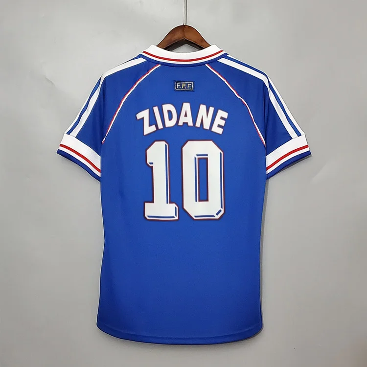 Retro 1998 France home Zidane LIZARAZU Henry Football jersey retro