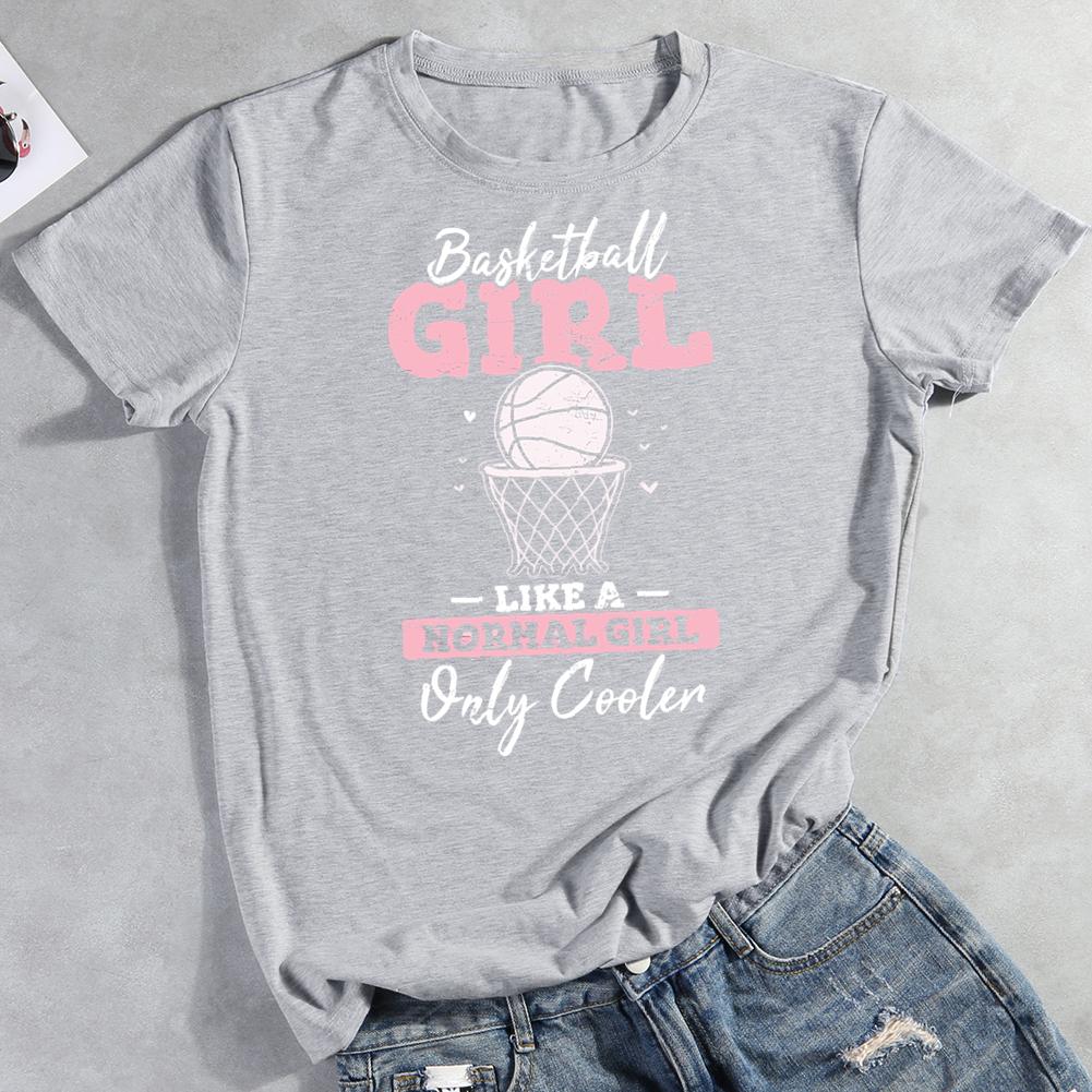 basketball girl Round Neck T-shirt-0021891-Guru-buzz