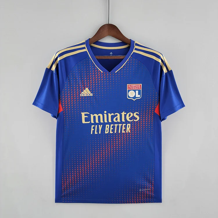 Olympique Lyon Fourth Shirt Top Kit 2022-2023 - Blue