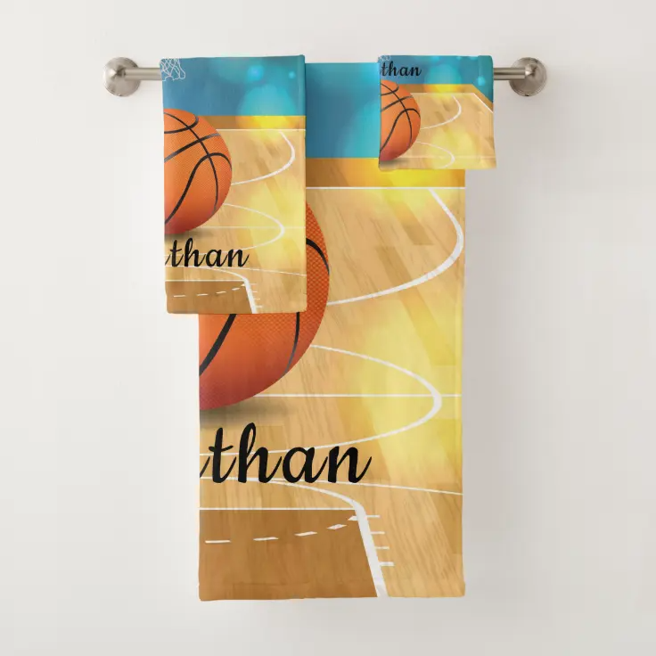 Kids Personalized  Baseball Bath Towel Set | Towel40-MZ
