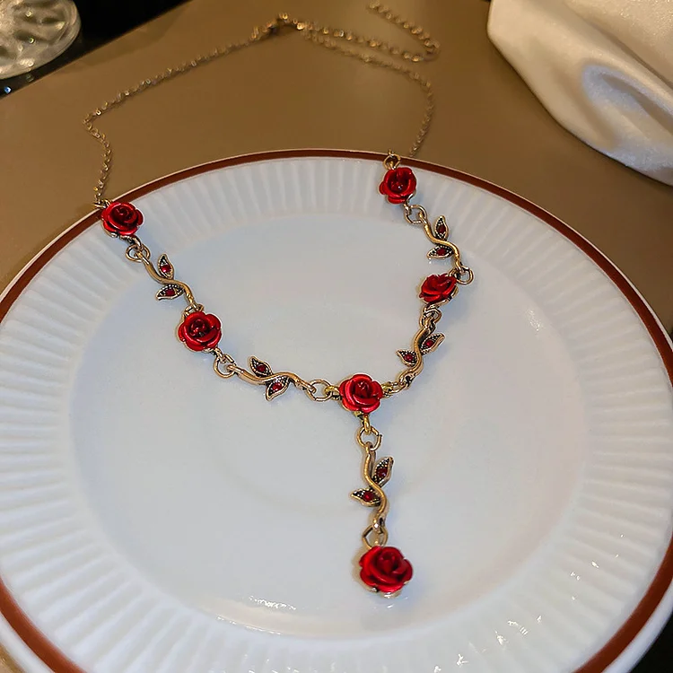 Simple Rose Necklace