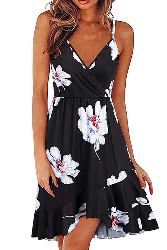 Sexy V-Neck Backless Cocktail Party Dress - BlackFridayBuys