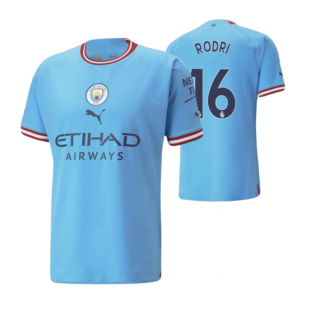 Man City Rodri Home Shirt Top Kit