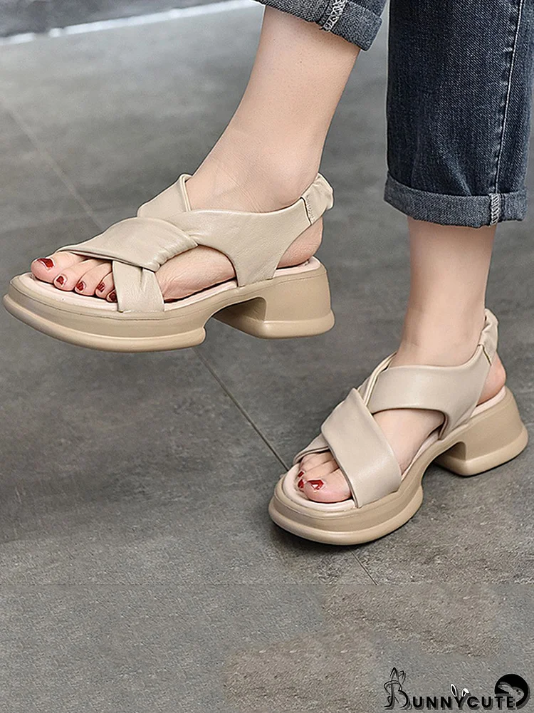 Open Toe Platform Shoes Sandals