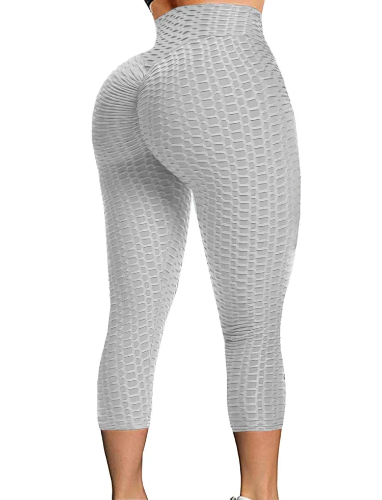 u capris grey womens ribbed yoga active leggings