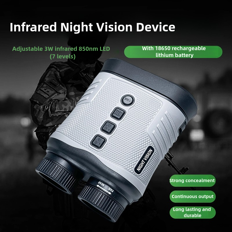 BekinTek Handheld 4K Night Vision Binoculars Rechargeable Telescope Infrared NVG Goggles Full Dark Observing 7x IR Adjustment 8x Digital Zoom 4K Video Recording 8M Photo 3 Inches Large HD Screen Support PC Control with 32G TF Card 4