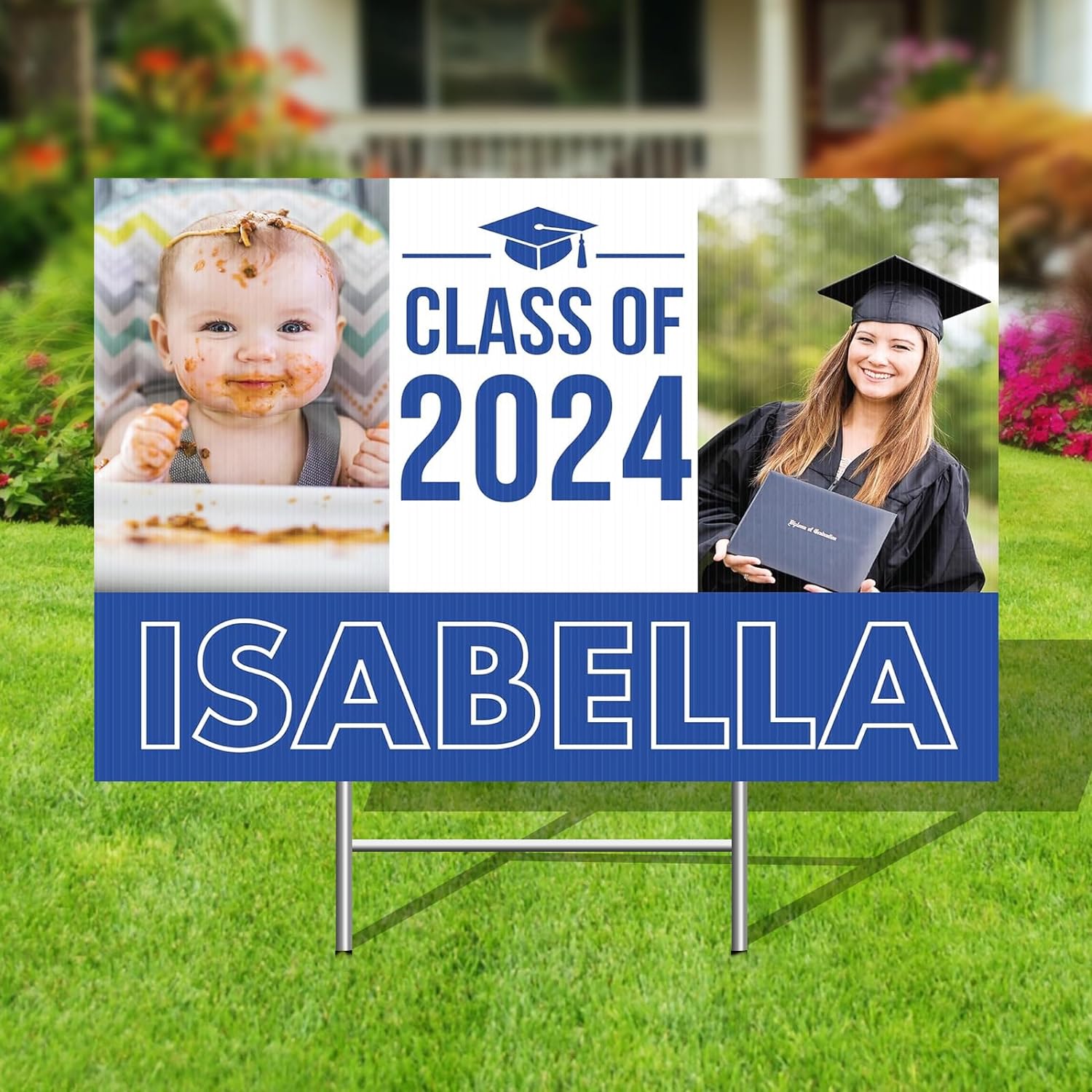 Personalized Graduation Yard Sign Class of 2024 Custom Name Graduation