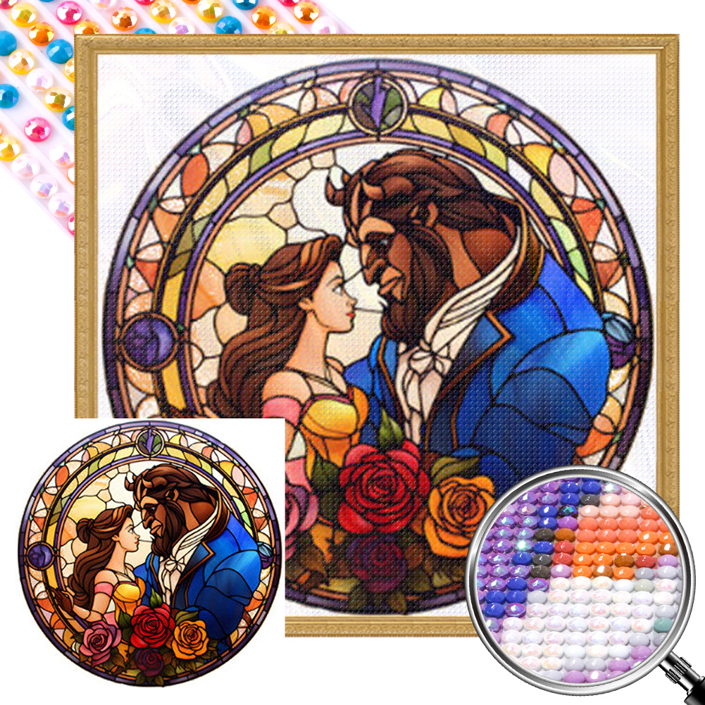 Disney Beauty And The Beast - Full Round 30*40CM