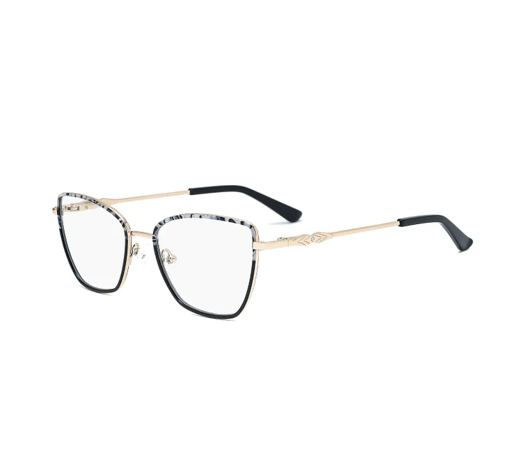 BMG1172 Fashion Metal Optical Eyewear Anti Blue Light Metal Eyeglasses Frame  Flat Mirror Optical Glasses