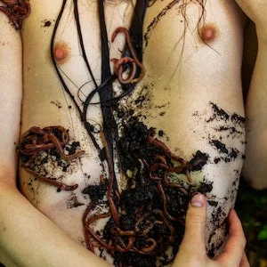 pornhint Pornhint Worms Print, queer art, art, photography, dark, erotic, nude, halloween, horror, bdsm, kink, fetish, nsfw, rack, dirt, mud, bugs, nipples