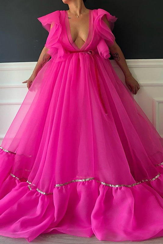Sexy Fuchsia Prom Dress Ball Gown - Shop Trendy Women's Clothing | LoverChic