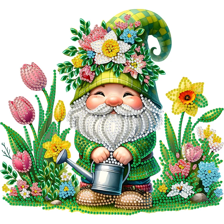 Garden Gnome   - Partial Drill - Special Diamond Painting(30*30cm)