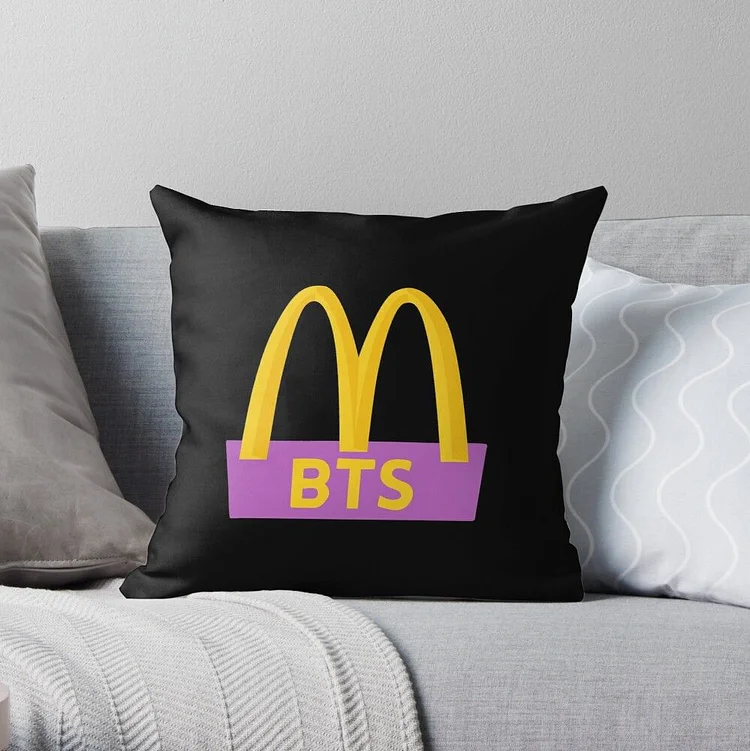방탄소년단 X McDonald's Purple Throw Pillow