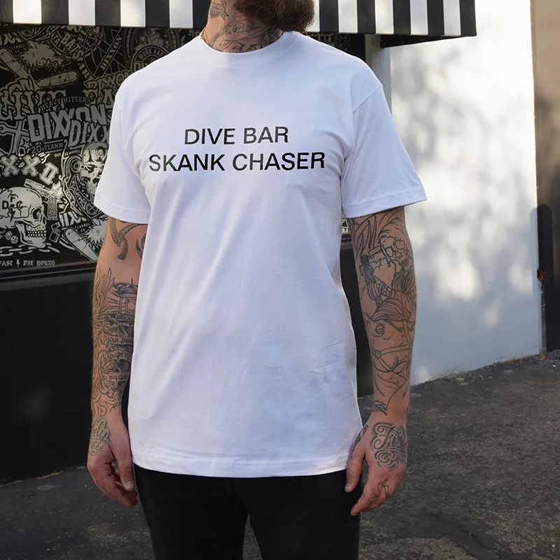 Dive Bar Skank Chaser Printed Men's T-shirt -  