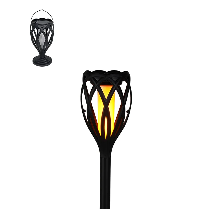 GRAND PATIO Tall Solar Lights, Pathway Torch Lights with Flickering Flame 4-Pack LED, 3-in-1 Solar Landscape Lights