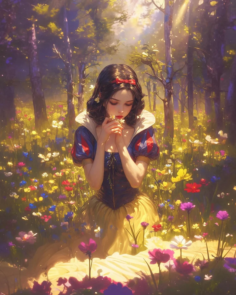 Snow White in the Forest 40*50(Canvas) Diamond Painting gbfke