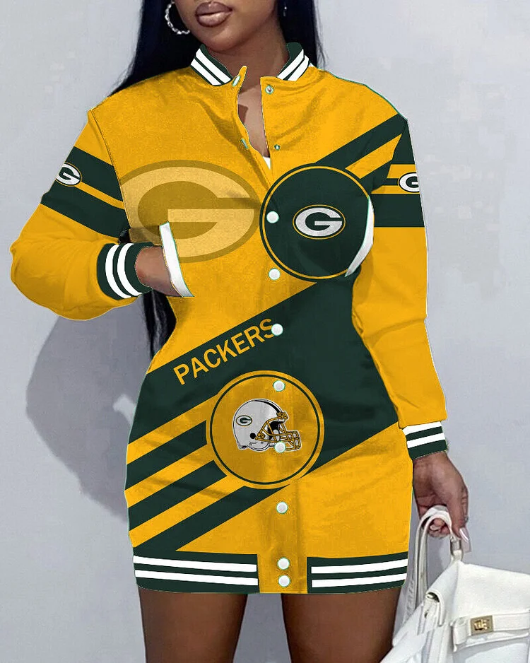 Green Bay Packers
Limited Edition Button Down Long Sleeve Jacket Dress