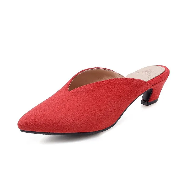 VCSHOES Suede Mid Heel Sandals