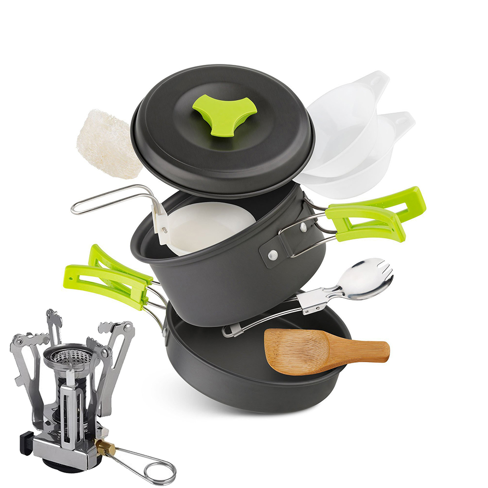 Camping Cookware Set Outdoor Cooking Hiking Picnic Cutlery for 1-2 Person, 501 Original
Camping Cookware Set Outdoor Cooking Hiking Picnic Cutlery for 1-2 Person, 501 Original