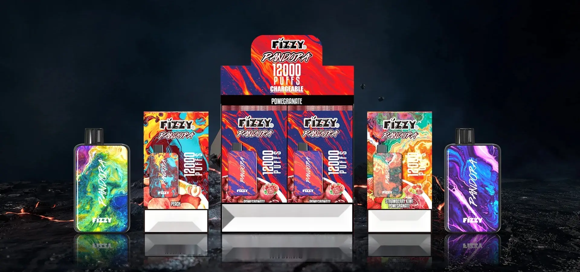 Fizzy Pandora 12000: Innovativer Vape mit 12.000 Zügen & 12 Aromen fumotvapeshop fumotvapeshop