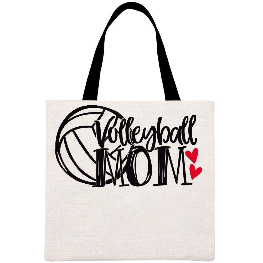 Volleyball mom Printed Linen Bag-Guru-buzz