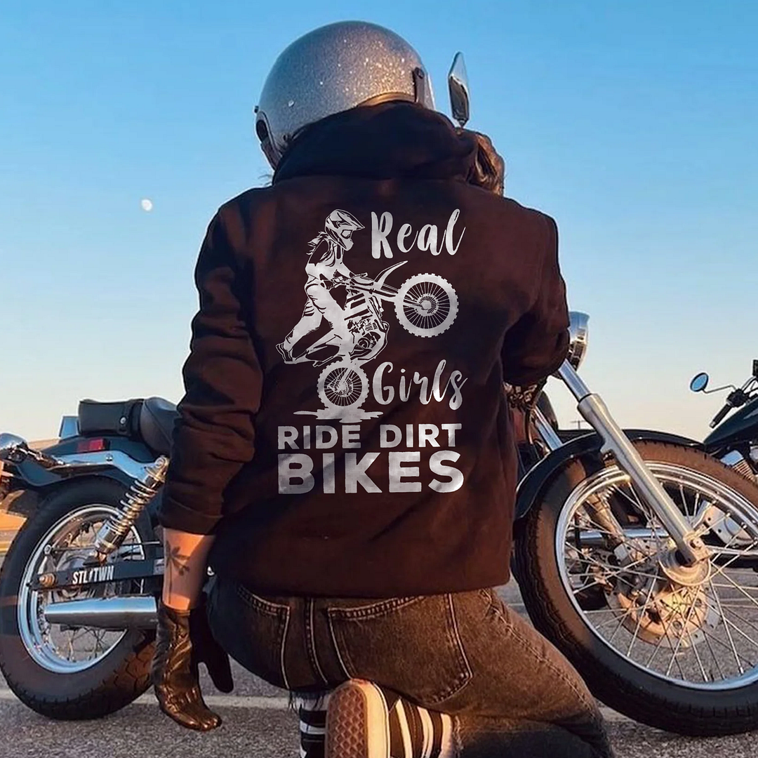 Real Girls Ride Dirt Bikes Hoodie - Devcarry